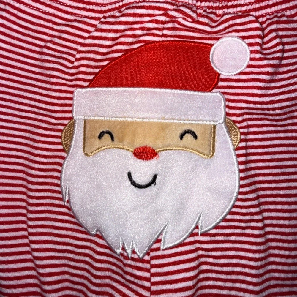 My First Christmas Outfit Kids 18-24M Santa Bodysuit Striped Pants Set